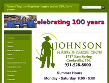 Tablet Screenshot of johnsongardencenter.net